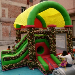 Camouflage Inflatable Bouncer Slide