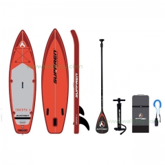 8FT INFLATABLE SURFBOARD WITH LEASH, PUMP & FINS