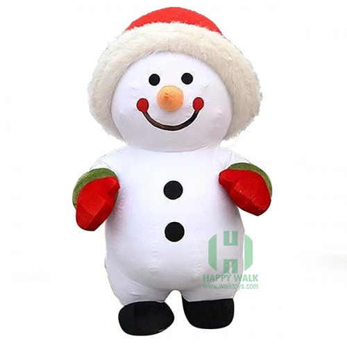 Inflatable Snowman Mascot Costume