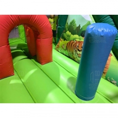 Hot sale Children's Fun World Green Jungle inflatable bouncer bouncy castle amusement park