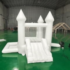 Commercial beautiful wedding inflatable bounce light blue inflatable bounce with balloon stylish inflatable bounce castle