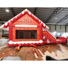 2023 hot sale Christmas Santa Claus bounce house commercial inflatable bouncer slide for sale