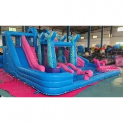 2023 Customized outdoor water park mermaid pool water slides inflatable slide inflatable Bouncer water slide for adult