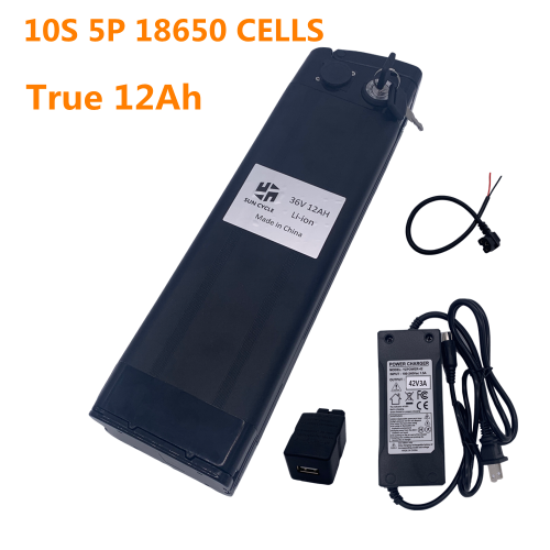 36V12AH LI-ION BATTERY (WITH BLACK CASE AND 3A CHARGER)