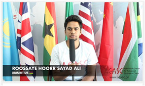 ACASC study in China - Roossaye Hoorr Sayad Ali from Mauritius