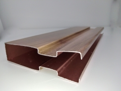 New Coming Wooden Grain Convex Type Aluminium Ceiling, Baffle Ceiling