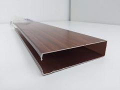 New coming wooden grain roll coating aluminium baffle ceiling