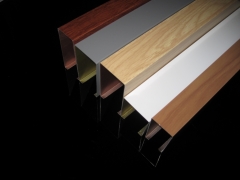 Wooden Grain Aluminium Baffle Ceiling