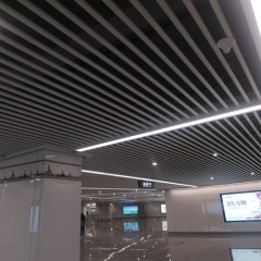 Fireproof interior aluminium profile round tube baffle ceiling