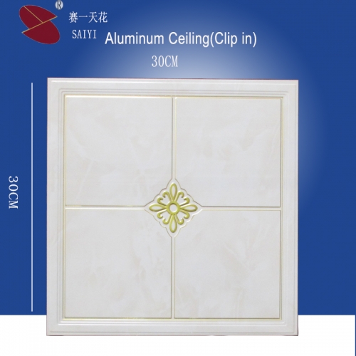 Aluminium clip in suspended ceiling for decoration