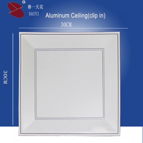 Aluminium clip in suspended ceiling for decoration