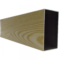 Wooden Grain Square tube aluminum baffle ceiling