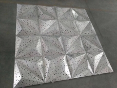 3D shape hollow aluminum decorative panel solid cladding aluminum metal sheet