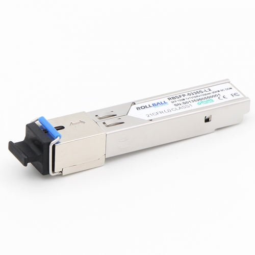 100BASE-BX BiDi SFP 1310nm-TX/1550nm-RX 20km DOM SC SMF Module Transceiver