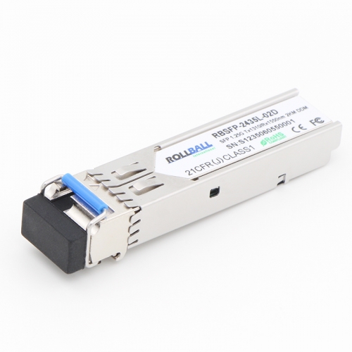 1000BASE-BX BiDi SFP 1310nm-TX/1550nm-RX 2km DOM LC SMF Module Gigabit 1.25Gbs Transceiver