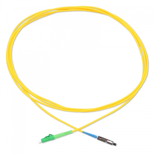 LC/APC-MU/UPC Simplex OS2 9/125 SMF Fiber Patch Cable