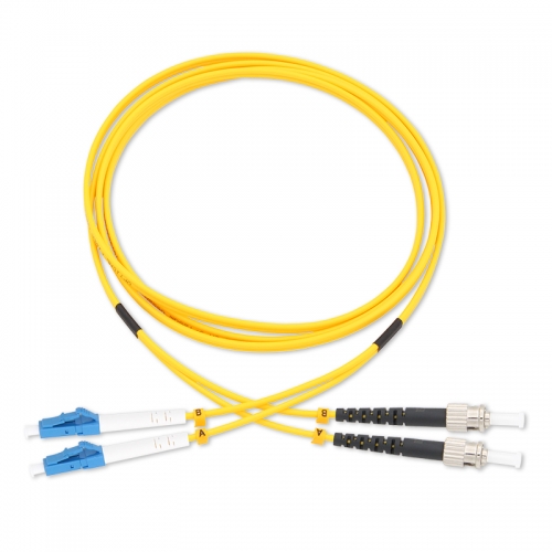 LC/UPC-ST/UPC Duplex OS2 9/125 SMF Fiber Patch Cable