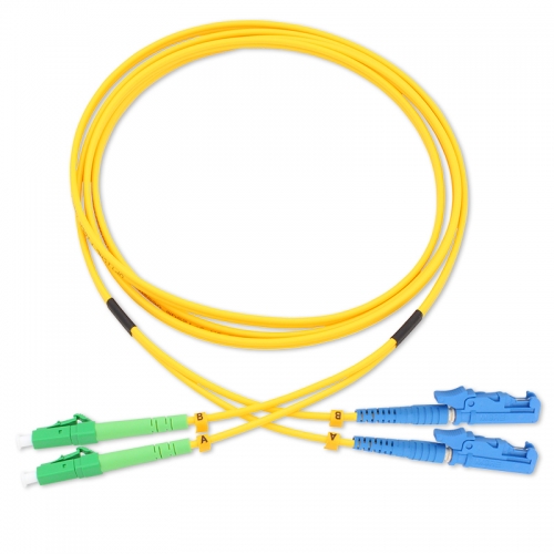 LC/APC-E2000/UPC Duplex OS2 9/125 SMF Fiber Patch Cable