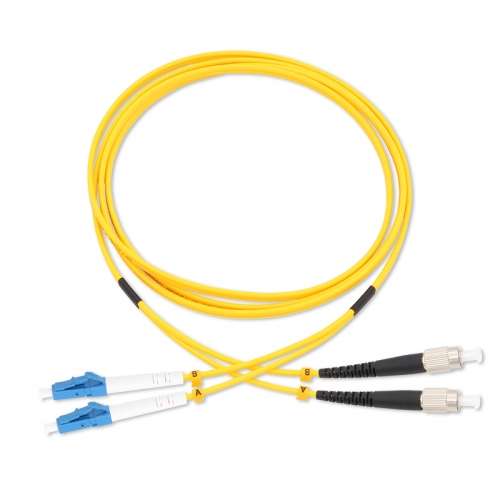 LC/UPC-FC/UPC Duplex OS2 9/125 SMF Fiber Patch Cable