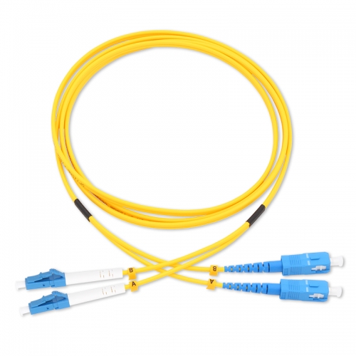 LC/UPC-SC/UPC Duplex OS2 9/125 SMF Fiber Patch Cable