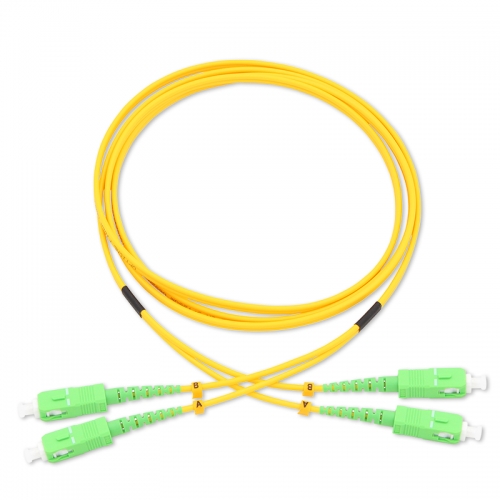 SC/APC-SC/APC Duplex OS2 9/125 SMF Fiber Patch Cable