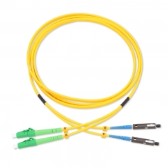 LC/APC-MU Duplex OS2 9/125 SMF Fiber Patch Cable