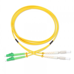 LC/APC-DIN Duplex OS2 9/125 SMF Fiber Patch Cable
