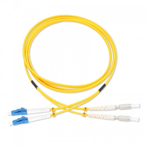 LC/UPC-DIN Duplex OS2 9/125 SMF Fiber Patch Cable
