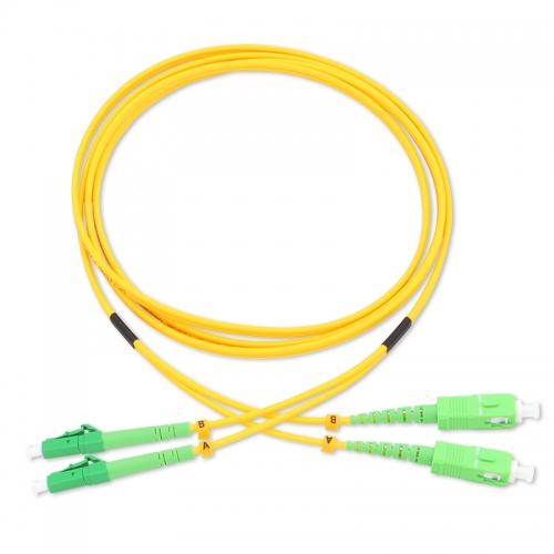 LC/APC-SC/APC Duplex OS2 9/125 SMF Fiber Patch Cable