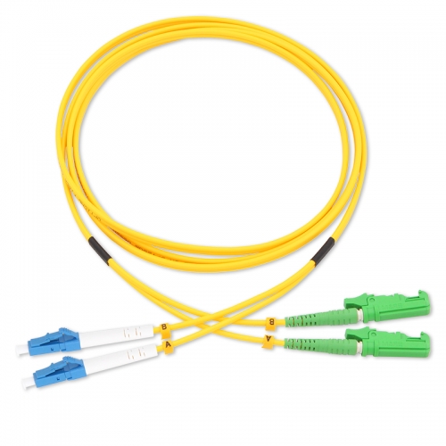 LC/UPC-E2000/APC Duplex OS2 9/125 SMF Fiber Patch Cable