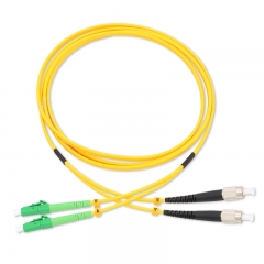 LC/APC-FC/UPC Duplex OS2 9/125 SMF Fiber Patch Cable