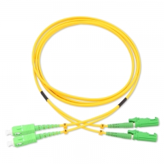 SC/APC-E2000/APC Duplex OS2 9/125 SMF Fiber Patch Cable