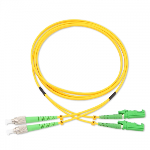 FC/APC-E2000/APC Duplex OS2 9/125 SMF Fiber Patch Cable