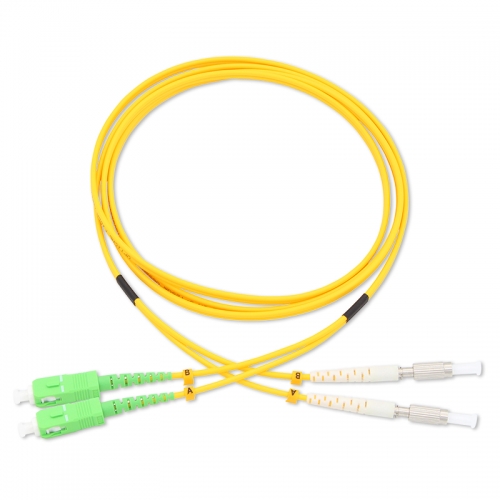 SC/APC-DIN Duplex OS2 9/125 SMF Fiber Patch Cable