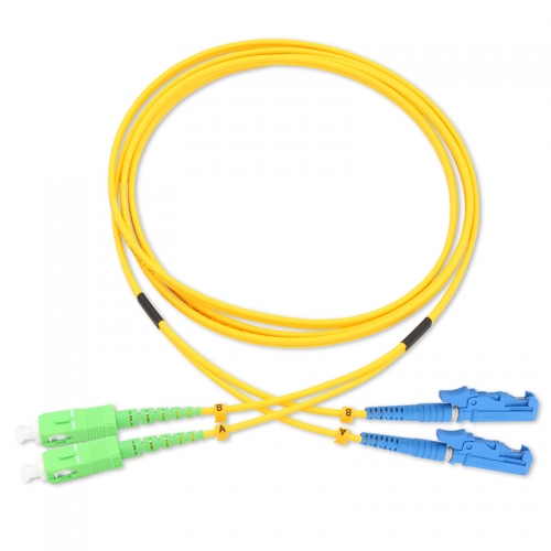 SC/APC-E2000/UPC Duplex OS2 9/125 SMF Fiber Patch Cable
