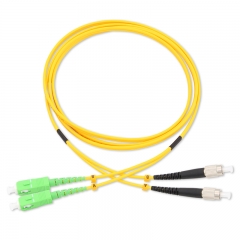 SC/APC-FC/UPC Duplex OS2 9/125 SMF Fiber Patch Cable