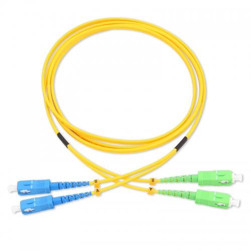 SC/UPC-SC/APC Duplex OS2 9/125 SMF Fiber Patch Cable