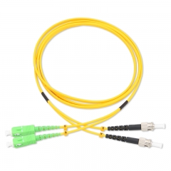 SC/APC-ST/UPC Duplex OS2 9/125 SMF Fiber Patch Cable
