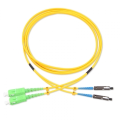 SC/APC-MU Duplex OS2 9/125 SMF Fiber Patch Cable