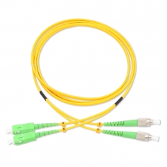 SC/APC-FC/APC Duplex OS2 9/125 SMF Fiber Patch Cable
