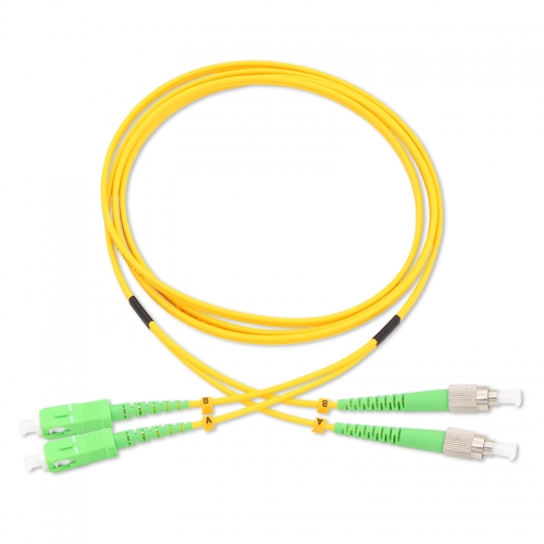 SC/APC-FC/APC Duplex OS2 9/125 SMF Fiber Patch Cable