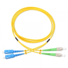 SC/UPC-FC/APC Duplex OS2 9/125 SMF Fiber Patch Cable