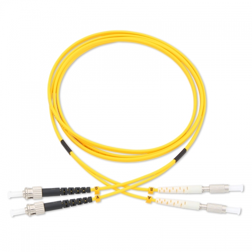ST/UPC-DIN Duplex OS2 9/125 SMF Fiber Patch Cable