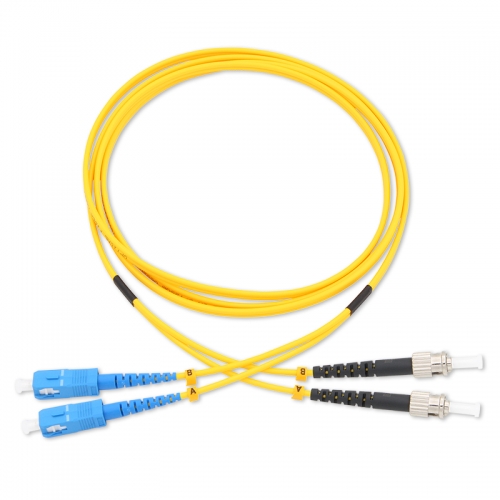 SC/UPC-ST/UPC Duplex OS2 9/125 SMF Fiber Patch Cable