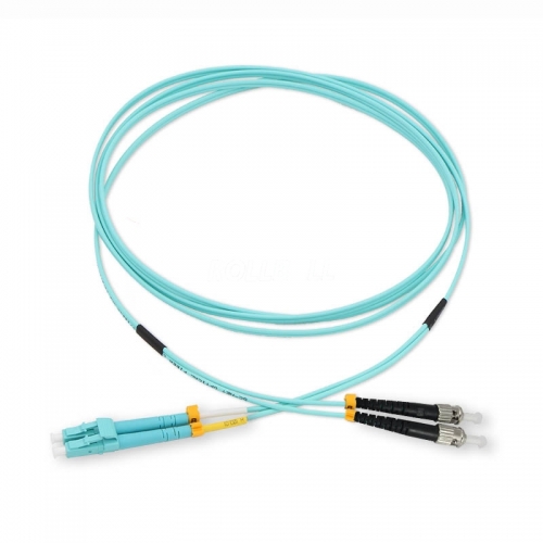 LC/UPC-ST/UPC Duplex 10G OM4 50/125 Multi-mode Fiber Patch Cable