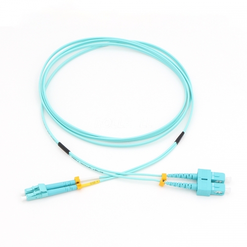 LC/UPC-SC/UPC Duplex OM3 50/125 Multi-mode Fiber Patch Cable