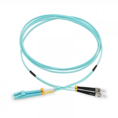LC/UPC-ST/UPC Duplex OM3 50/125 Multi-mode Fiber Patch Cable