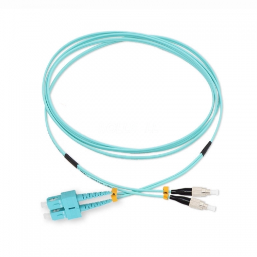 SC/UPC-FC/UPC Duplex 10G OM4 50/125 Multi-mode Fiber Patch Cable