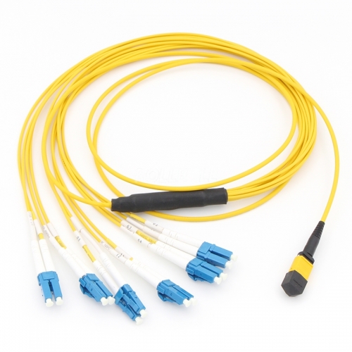 12 Fiber MTP(Male)-6LC Duplex 9/125 Single-mode Fiber Optic Harness Fan-out/Breakout Cable