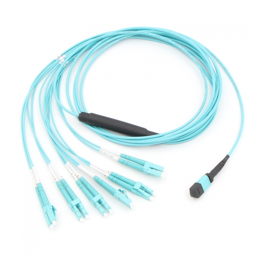 12 Fiber MTP-6LC Duplex 10G OM3 Multi-mode Fiber Optic Harness Fan-out/Breakout Cable